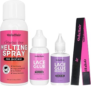 Dolahair Wig Glue Spray for Front Lace Wig Lace Melting Spray for Wigs Melting Spray Lace Bond Spray Lace Glue Kit Wig Install Kit