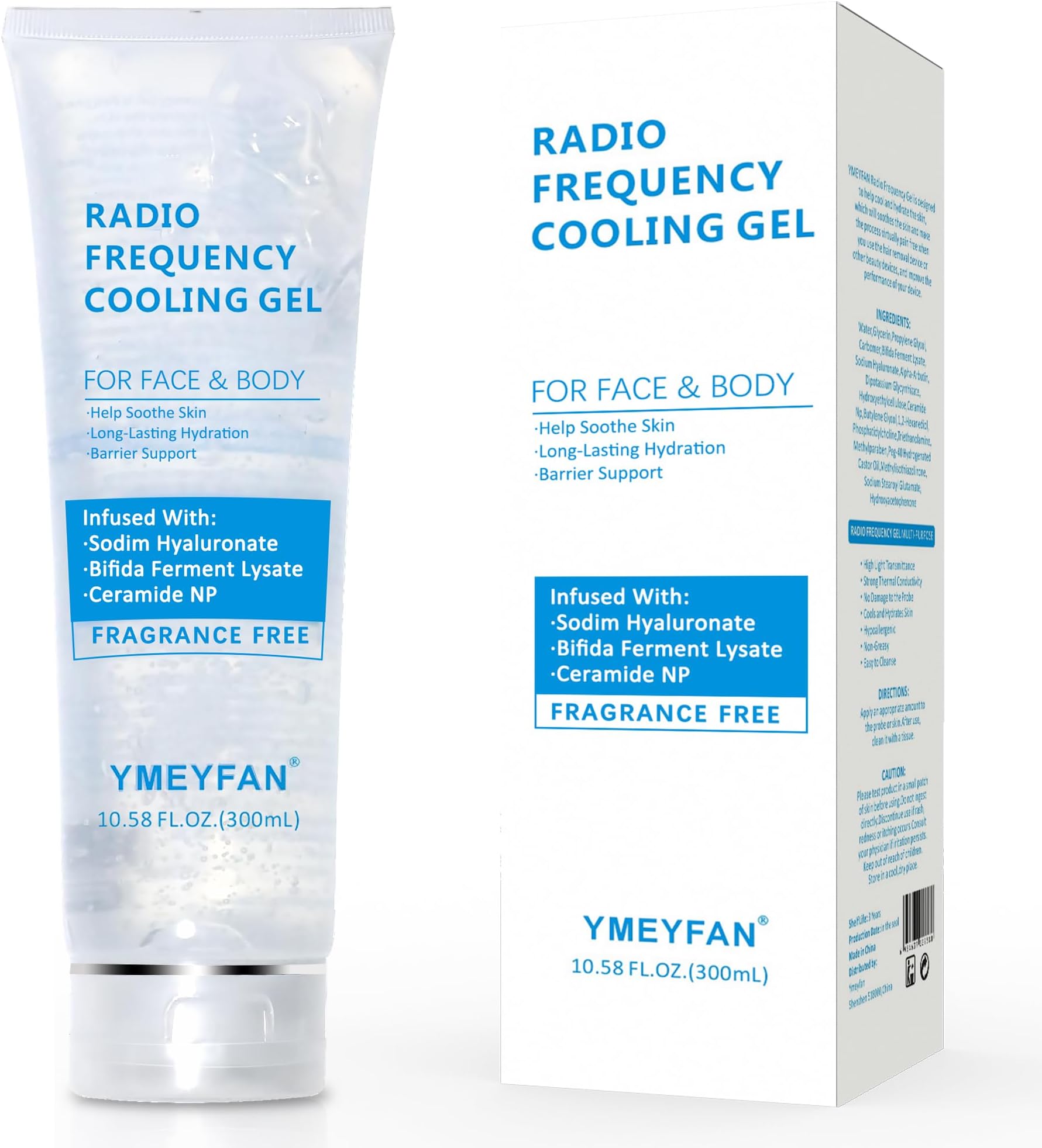 Conductive Gel for Microcurrent, Radio Frequency Gel Primer for RF Facial Machine, Fragrance-Free, Hypoallergenic, Rich in Hyaluronic Acid, Ceramide, Instantly Soothing Skin, Long-Lasting Hydrating