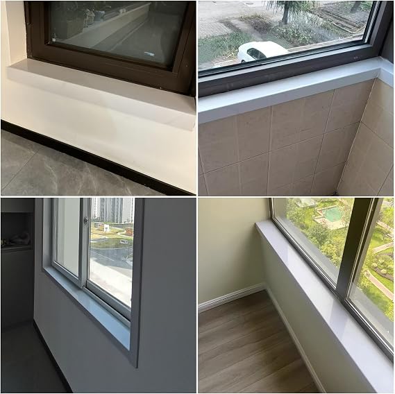 Window Sill Cover Window Sill Cover Finish with Smooth Surface, Bay Window Countertop for Hotel Dorm Shop, Interior House Window Sill Trim Protector Capping Board(130cm x 25cm (51 1/8 x 9 7/8))
