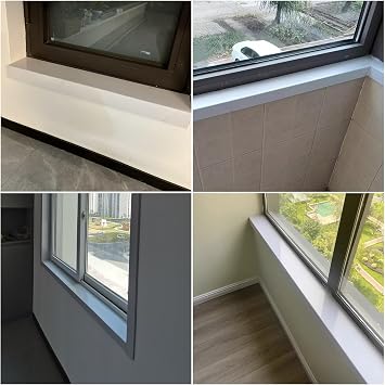Window Sill Cover Window Sill Cover Finish with Smooth Surface, Bay Window Countertop for Hotel Dorm Shop, Interior House Window Sill Trim Protector Capping Board(130cm x 25cm (51 1/8 x 9 7/8))