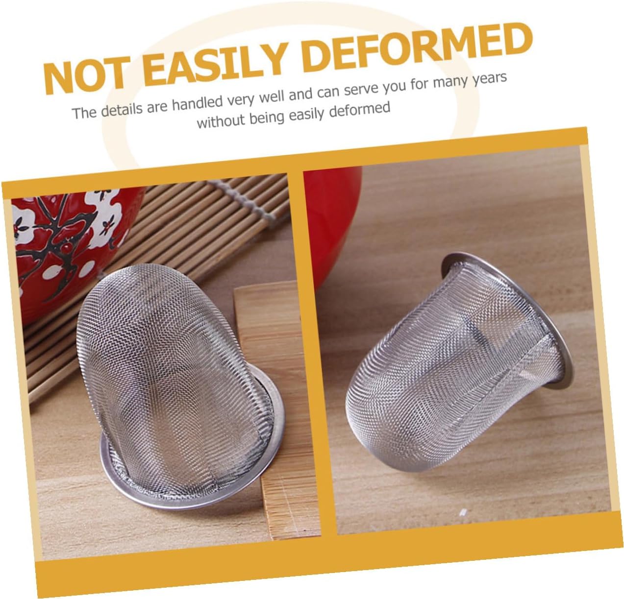 Milisten 8pcs Stainless Steel Loose Tea Infuser Insert Mesh Tea Filter Reusable Teapot Accessory for Travel and Home Brewing image 4
