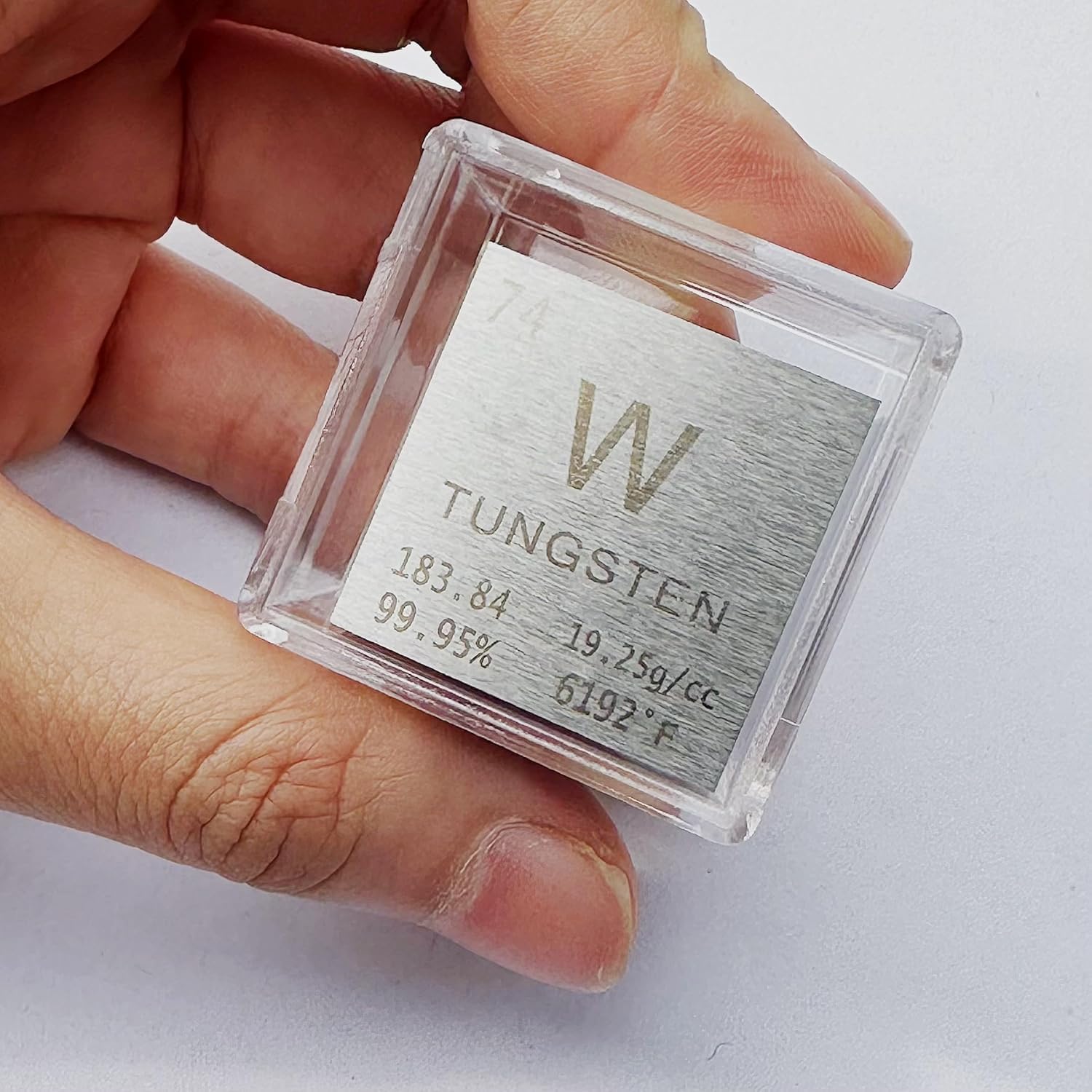 Cubo De Tungsteno De 1 Pulgada, Elemento De Densidad De Metal, 99.95% Pureza, Herramienta De Enseñanza, Regalos Para Estudiantes, Profesores, Amantes De La Química, Colección De Pasatiempos