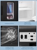 FOHERE Mini Frigo 2 in 1, Frigorifero Portatile da 15 Litri con Funzione di Raffreddamento e Riscaldamento, 12V DC/220V AC per Auto, Uffici e Camere da Letto, Modalità Eco & Max - 7