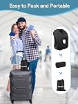 Maliton Oreiller de voyage gonflable pour avion (noir) - Dormir confortablement pour soulager le cou, Douleurs de selle, Oreil gonflable tête de soutien pour longs vols,Utilisé pour avions,Bureau