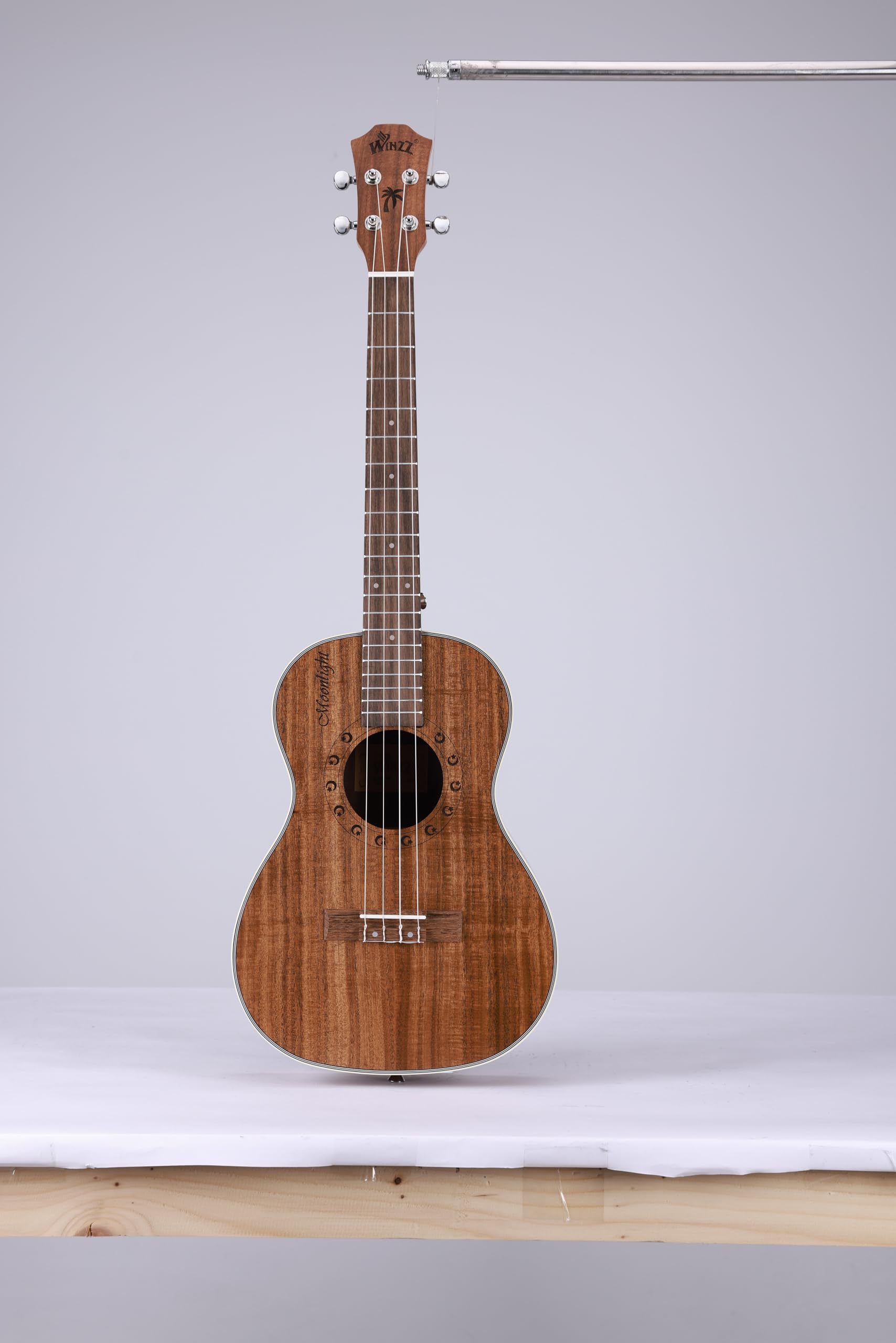 Winzz Baritone Ukulele Best Selection Wood KOA Ukulele 30 Inch Ukulele Kit for Starter or Professional with 6 Accessories - Natural Matte