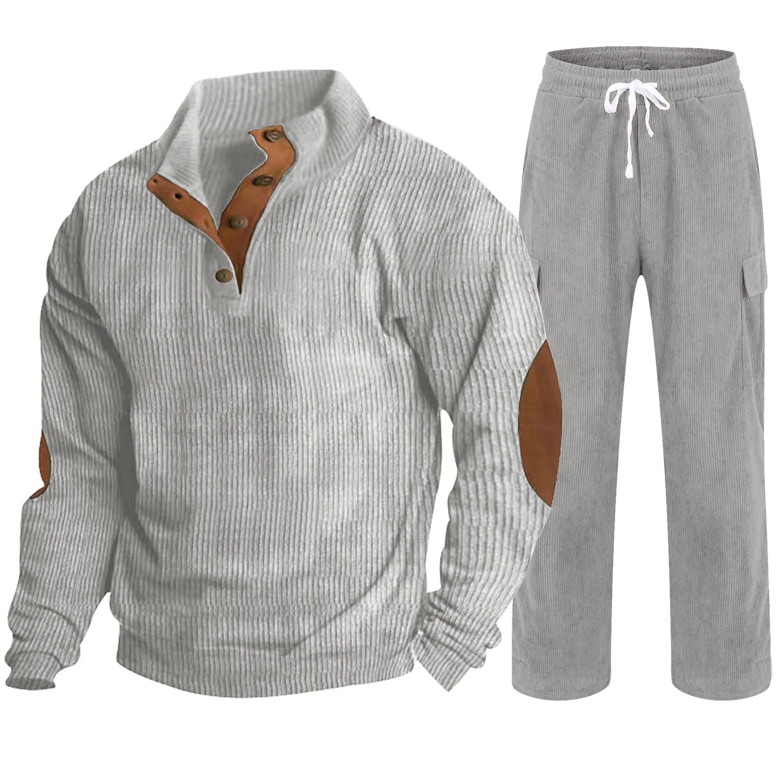 Conjunto de camisa y pantalones para hombre, conjunto de chándal casual