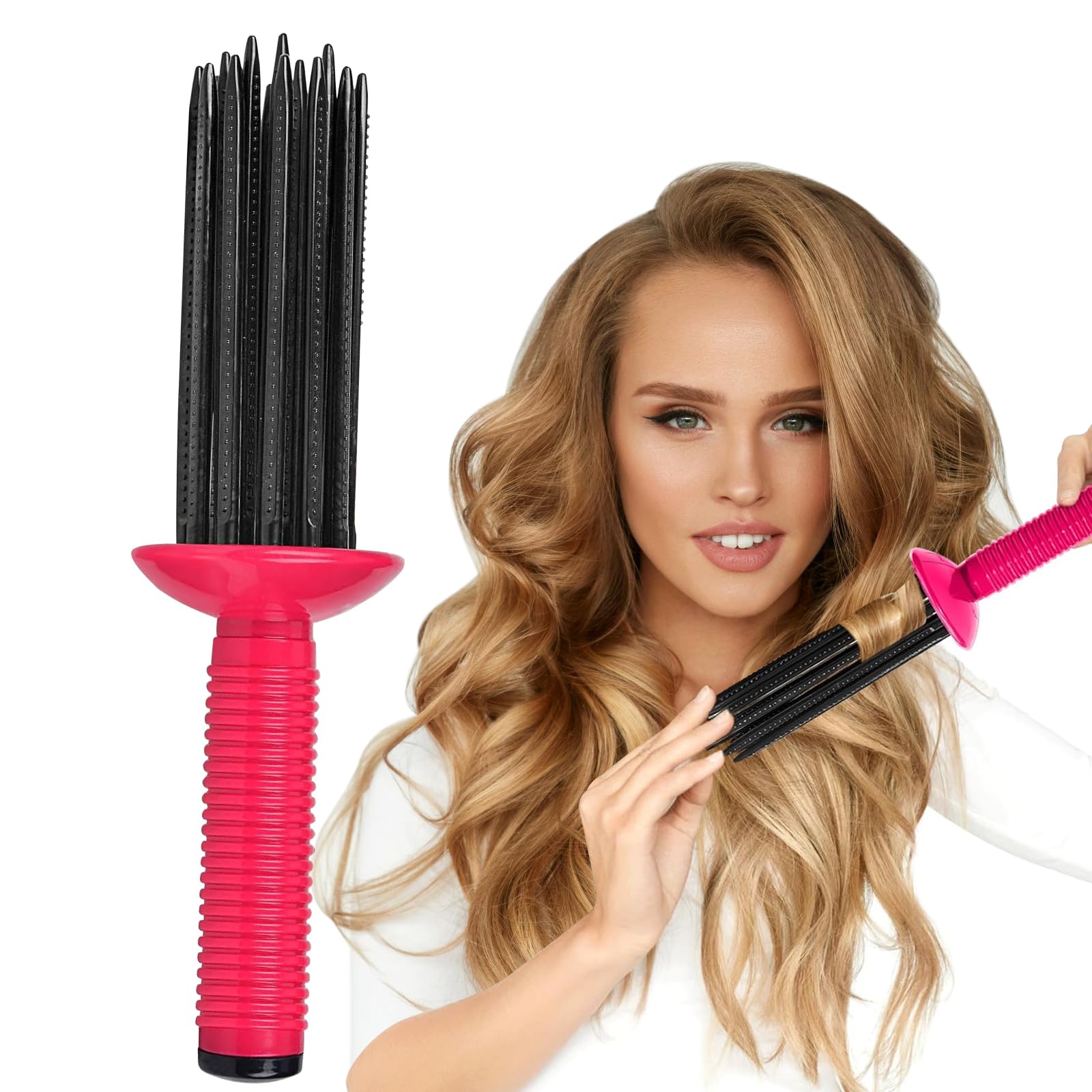 Curling-Haarbürste Aus Gummi – Twist-Curl-Kamm Für Dreadlocks & Afro, Waschbar, Zweiseitig