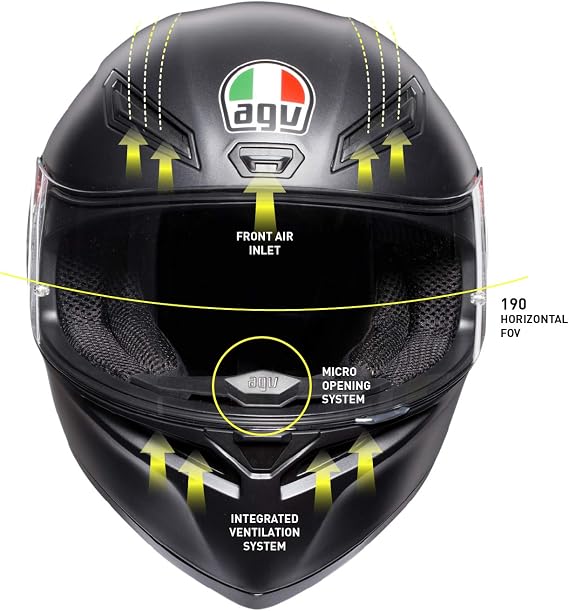 AGV K1 Helmet (Large) (Matte Black)