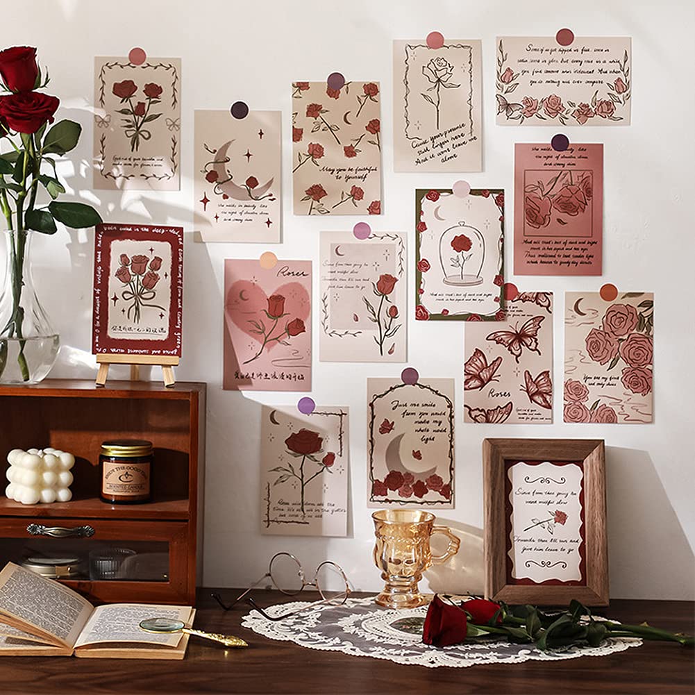 Amazon.co.jp: Dorasu ポストカード 【60枚 ロマンチックローズ