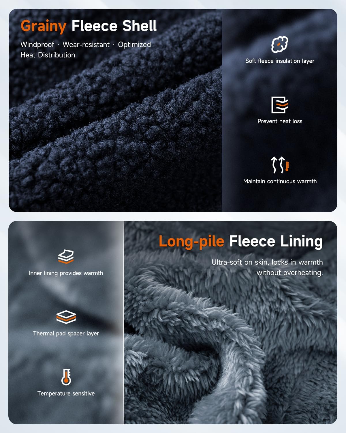 LABCOOL Heated Vest for Men Women with 10000mAh Power Pack Included, Polar Fleece Body Warmer, Rechargeable USB Warm Vest - Image 5