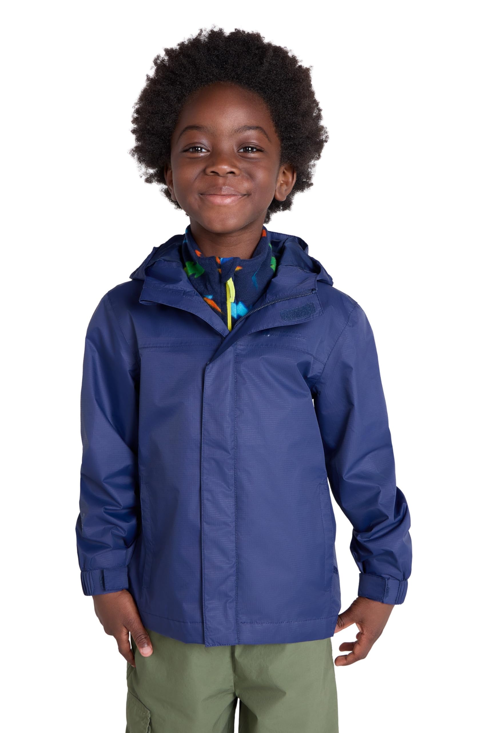 Mountain Warehouse Torrent Kids Waterproof Rain Jacket - Taped Seams Raincoat, Lightweight, Breathable, Girls & Boys - Spring Summer, Wet Weather, Walking Navy Teen Size 13 Years