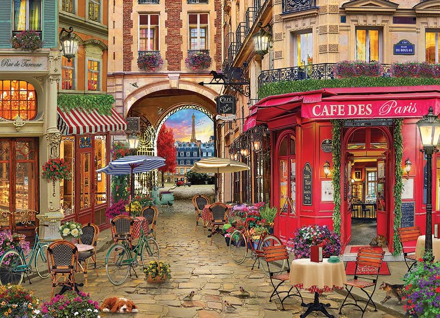 Cobble Hill 500 Piece Puzzle - Cafe des Paris - Sample Poster Included