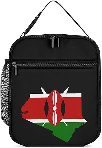Miniatura 1 de Kenya Flag Map Insulated Lunch Bag for Women Men Reusable Lunch Box Tote Bag for Work Travel