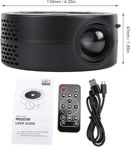 Miniatura 9 de Home Projector, 1080P Mini Projector, Eye Friendly, Remote Control, USB and Audio Interfaces, Support for TV Boxes, Laptops, Desktops, Digital