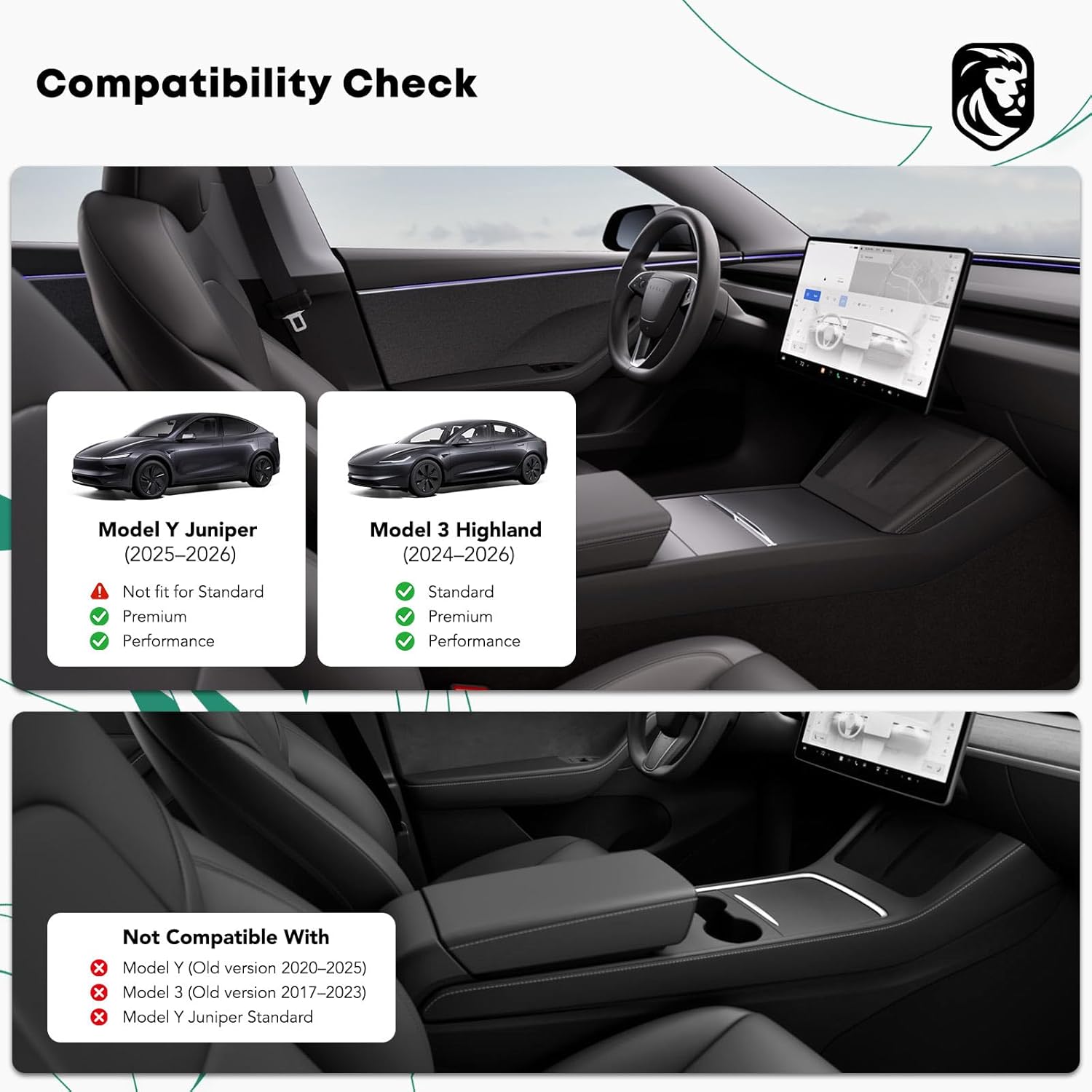 YHTAUTO Behind Screen Storage Tray for Tesla Model Y Juniper 2025 2026 (Premium & Performance), Tesla Model 3 Highland 2024 2025 2026, Screen Storage Box Non-Slip Sunglass Holder Interior Accessories