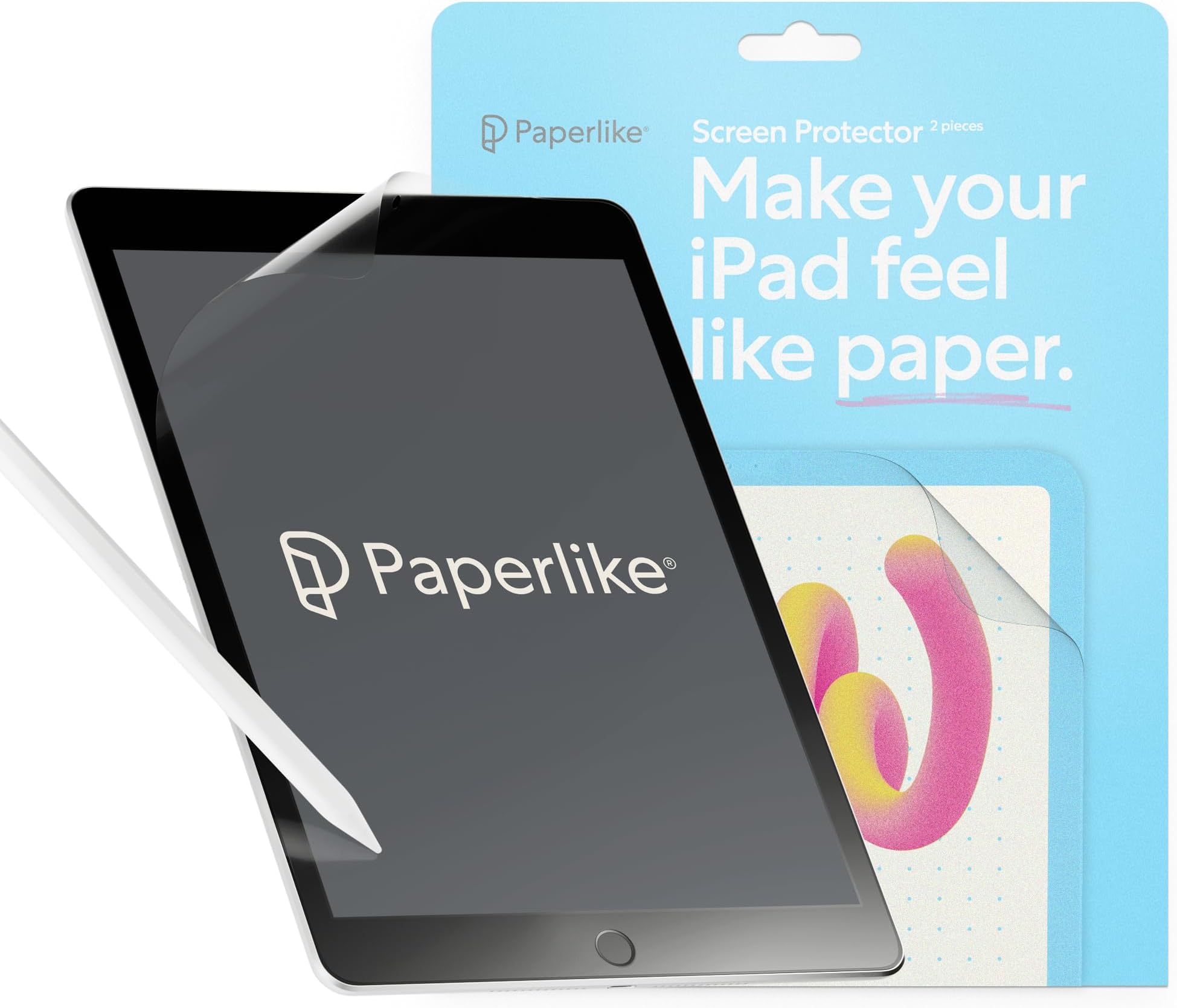 2.1 Screen Protector (2x) for iPad (9th / 8th / 7th generation) for an authentic paper feel