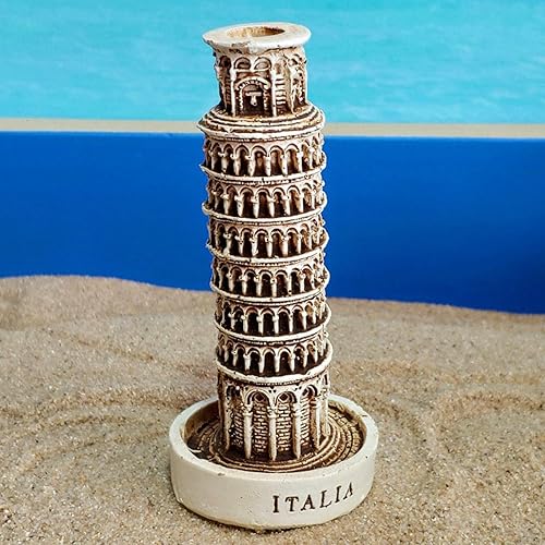 Miniatura 4 de Torre inclinada de Pisa figuras antiguas ornamento para el hogar, dioramas de decoración de mesa, diseño de dioramas