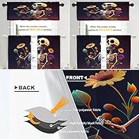 Vista 142 de Shrahala Ethnic Geometric Tribal Kitchen Valances Half Window Curtain, Native American Navajo Tribal Design Print Kitchen Valance for Window Ink