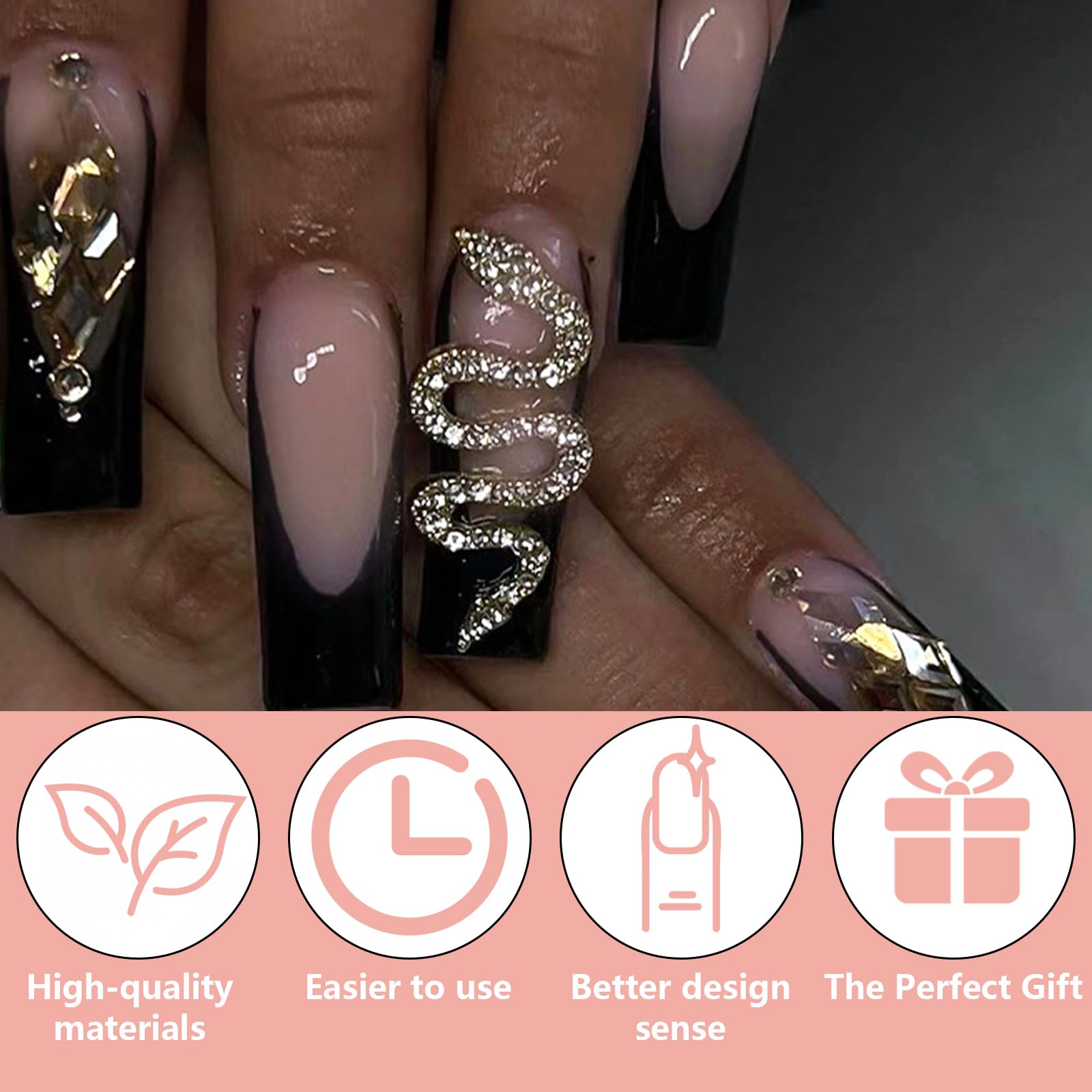 24 Pcs Extra Long False Nailsfor Women - Image 4