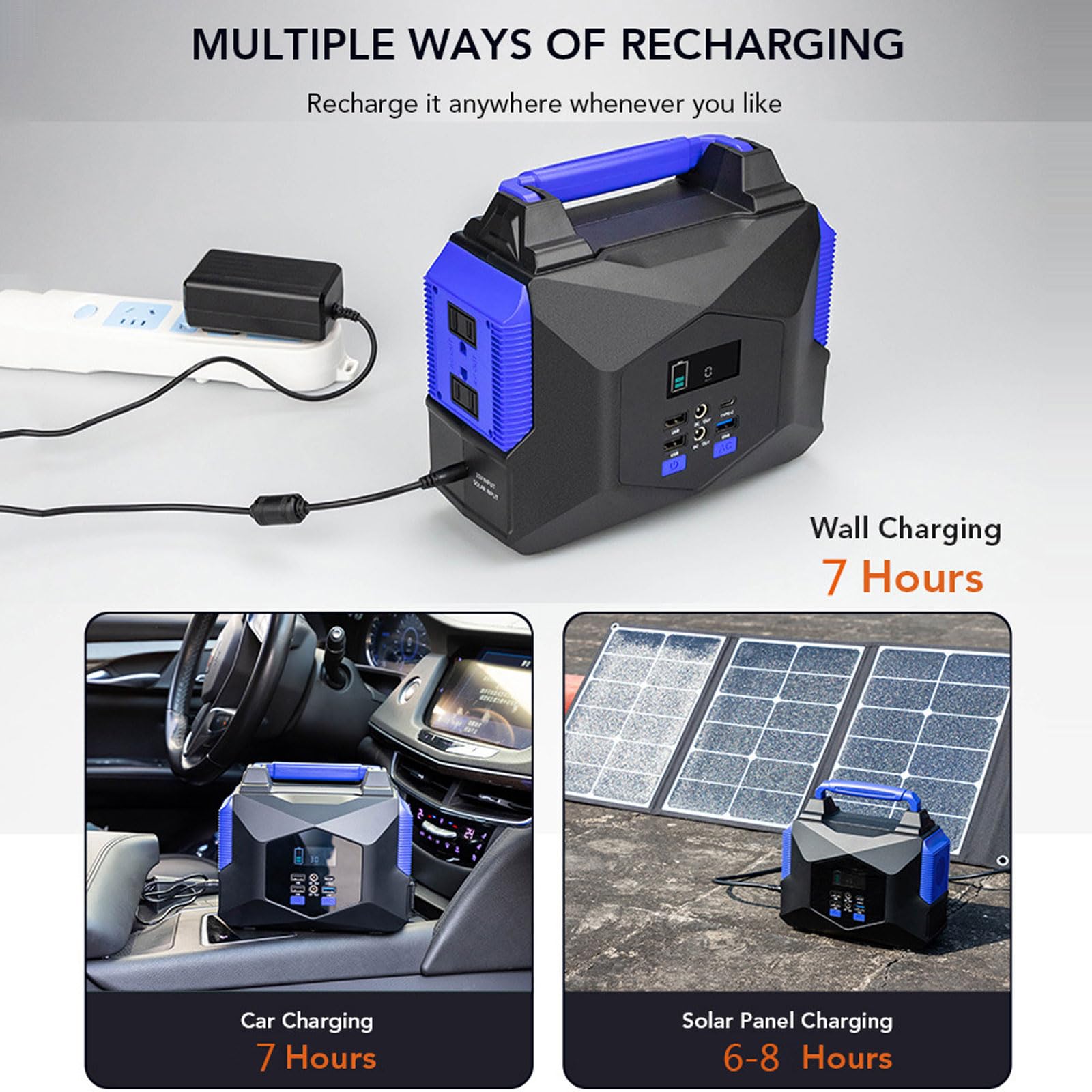 Estación de energía portátil de 146 WH, generador Solar multipuerto, Fuente de alimentación de Emergencia para Viajes de Negocios y exploración.