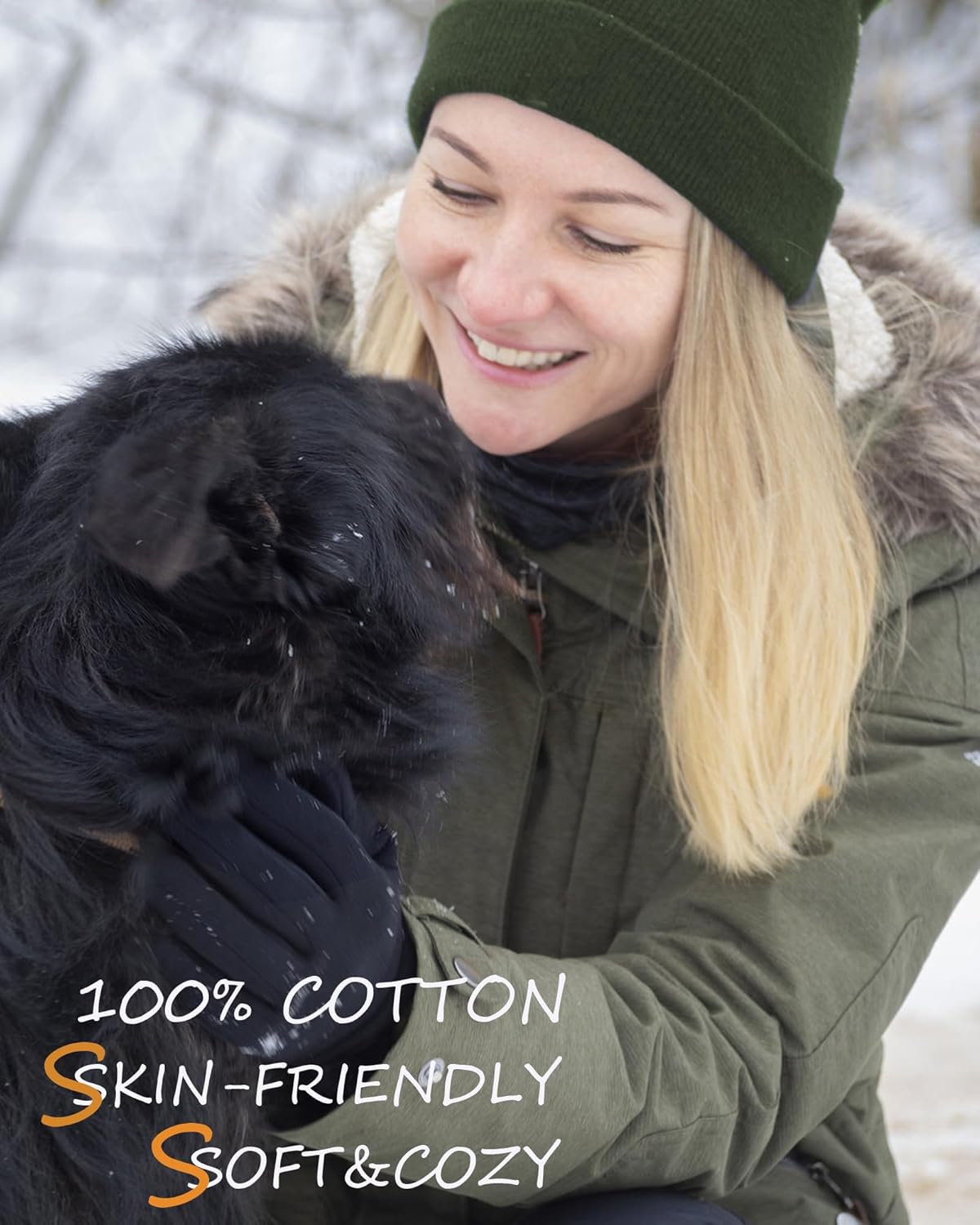 100% Cotton Beanie Lengthen Cuffed Beanies Knit Winter Hats for Men Women Soft Warm Ski Hat Unisex Knitted Skull Cap - Image 3