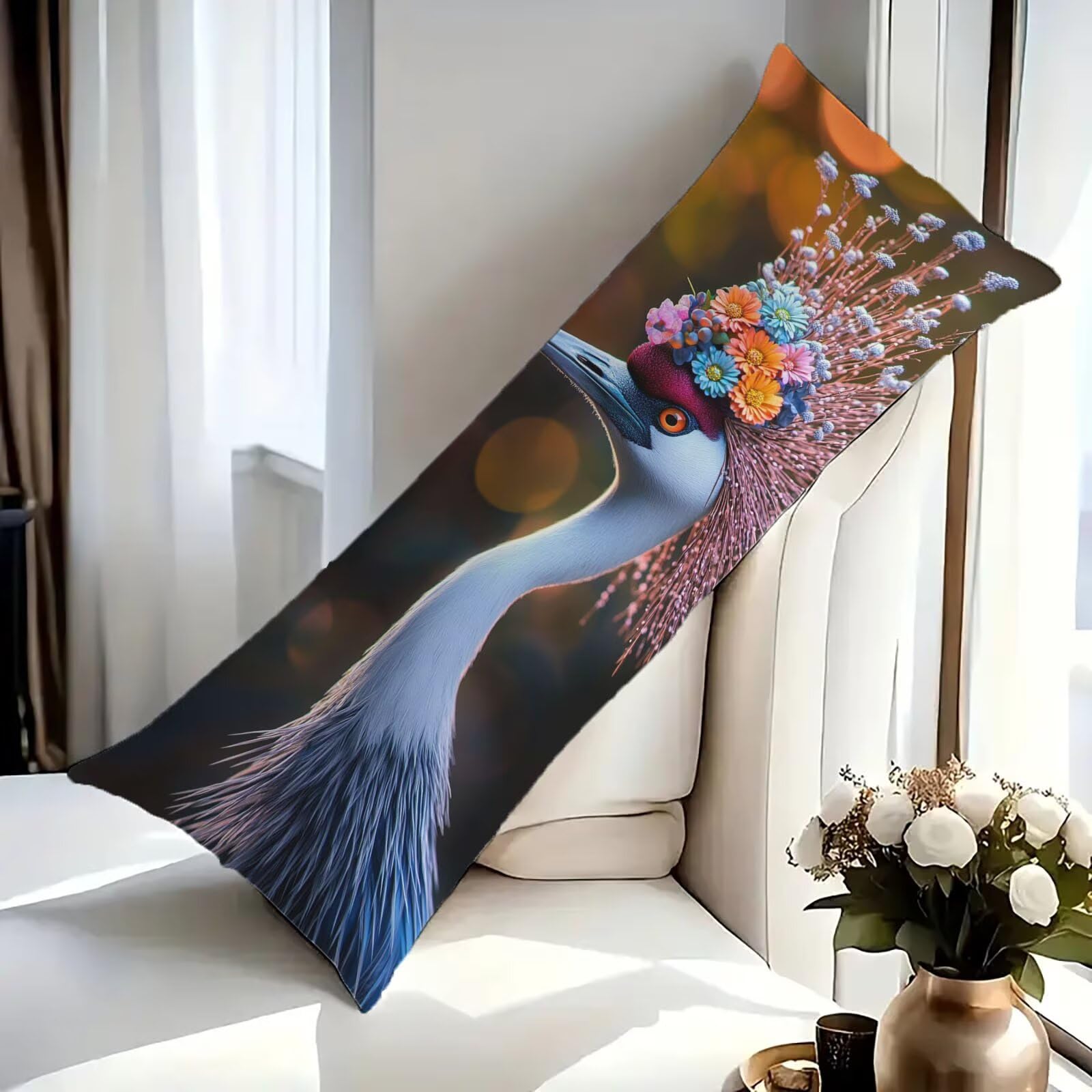 U00-784 poszewki na poduszki ze zwierzętami, 60 x 180 cm, miękkie, aksamitne, prostokątne, dekoracyjne poszewki na poduszki, z ukrytym zamkiem błyskawicznym, na sofę, łóżko, do salonu