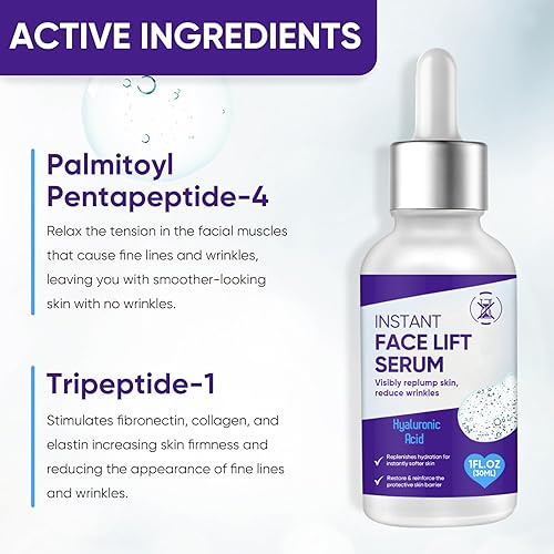 Miniatura 6 de Senhorita Suero de estiramiento facial instantáneo, suero de levantamiento y estiramiento temporal de la piel con ácido hialurónico, líneas finas