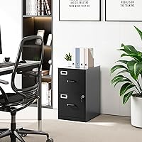 Vista 41 de Archivador vertical de 2 cajones con cerradura de metal, archivador vertical de metal, para oficina y hogar, archivadores verticales de acero