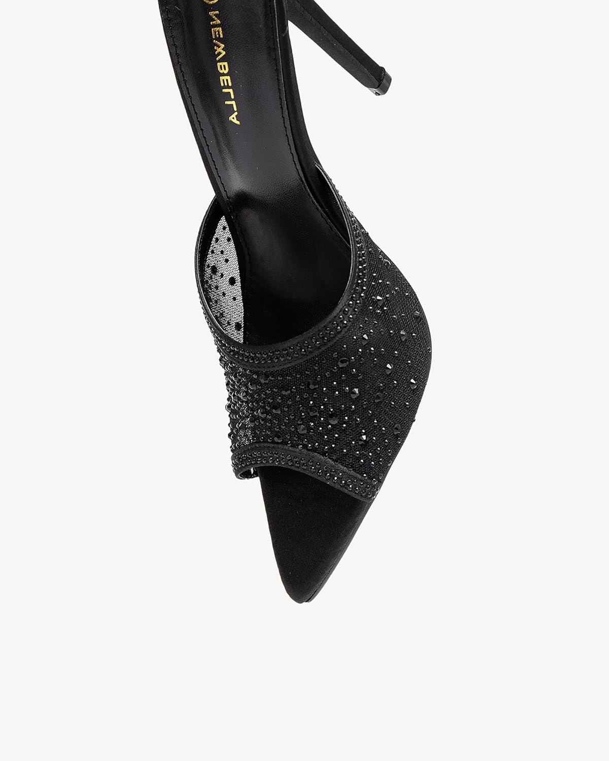 NEWBELLA Women's Stiletto High Peep Open Pointed Toe Sandals Slip-on Slingback Summer Casual Wedding Prom Party Comfortable Dressy 4.3 Inches Heels - Image 5