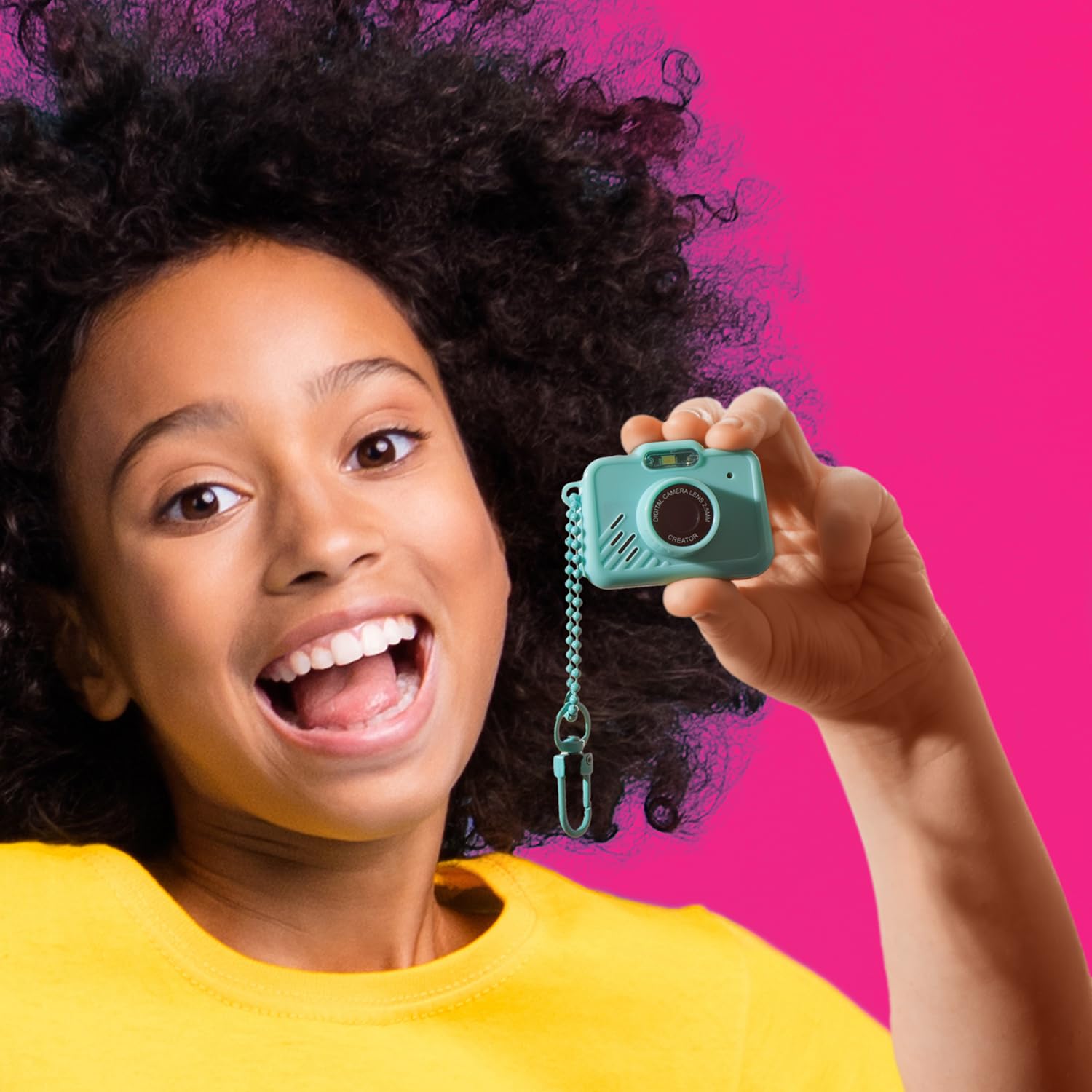 Canal Toys – Photo Creator – Fotocamera e video digitale Mini Cam' – Originale – con portachiavi e scheda SD da 1 GB inclusa – CLK 058, turchese