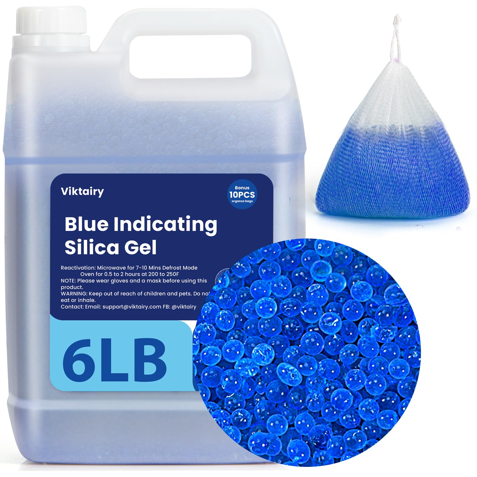 2.2 LBS Orange Silica Gel Desiccant Beads, Reusable & Color Indicating — Amazon image 16