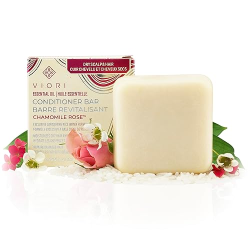 Miniatura 10 de Viori Barra acondicionadora de aceite esencial de menta de árbol de té, hecha con agua de arroz y vitaminas para la salud del cabello, barra