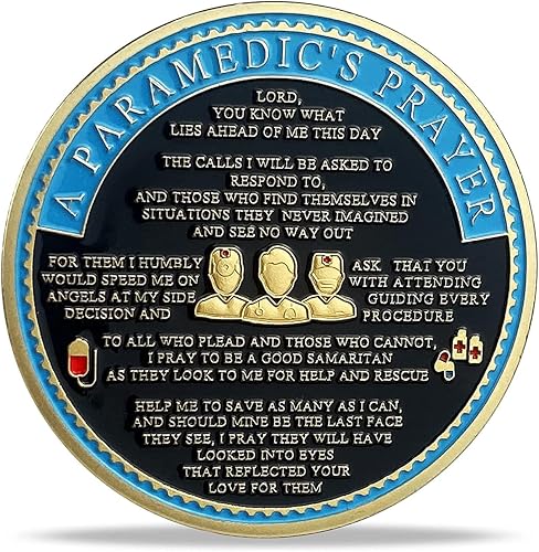 Miniatura 2 de Moneda de oración de los paramédicos EMT Challenge Coin