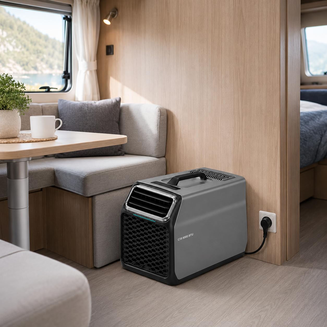 dosiwlatever Portable Aircon Unit 1800 W 6000 BTU, 580W, 220–240V, Grey