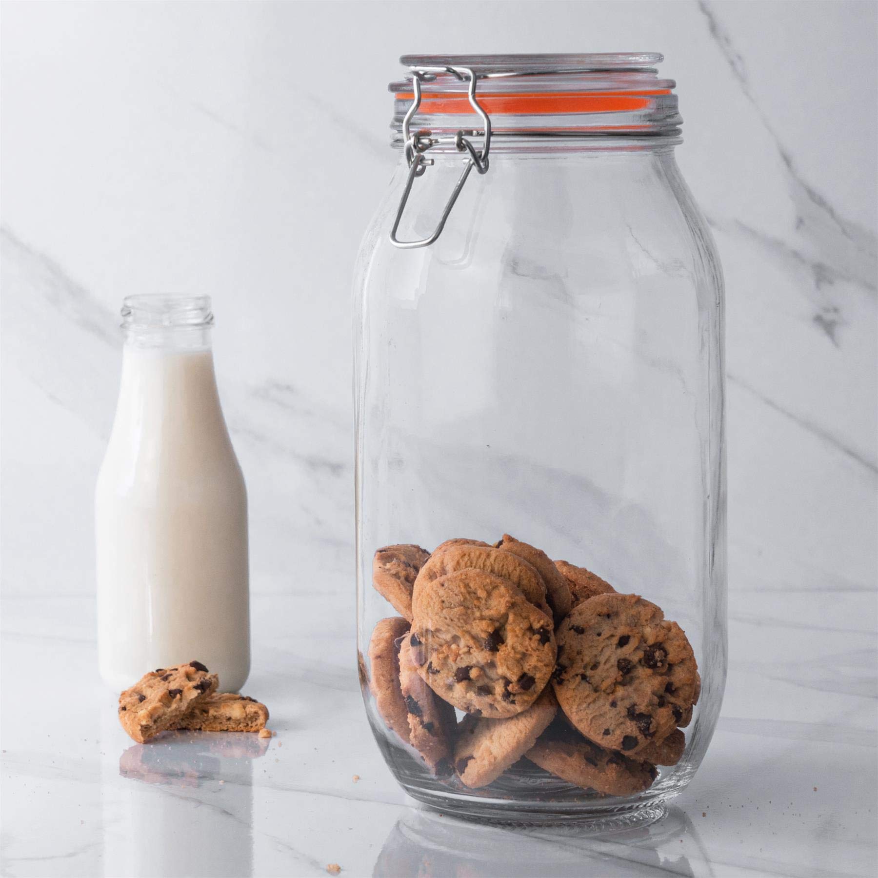 Argon Tableware Verre De Stockage Jars Avec étiquettes - 1 Litre