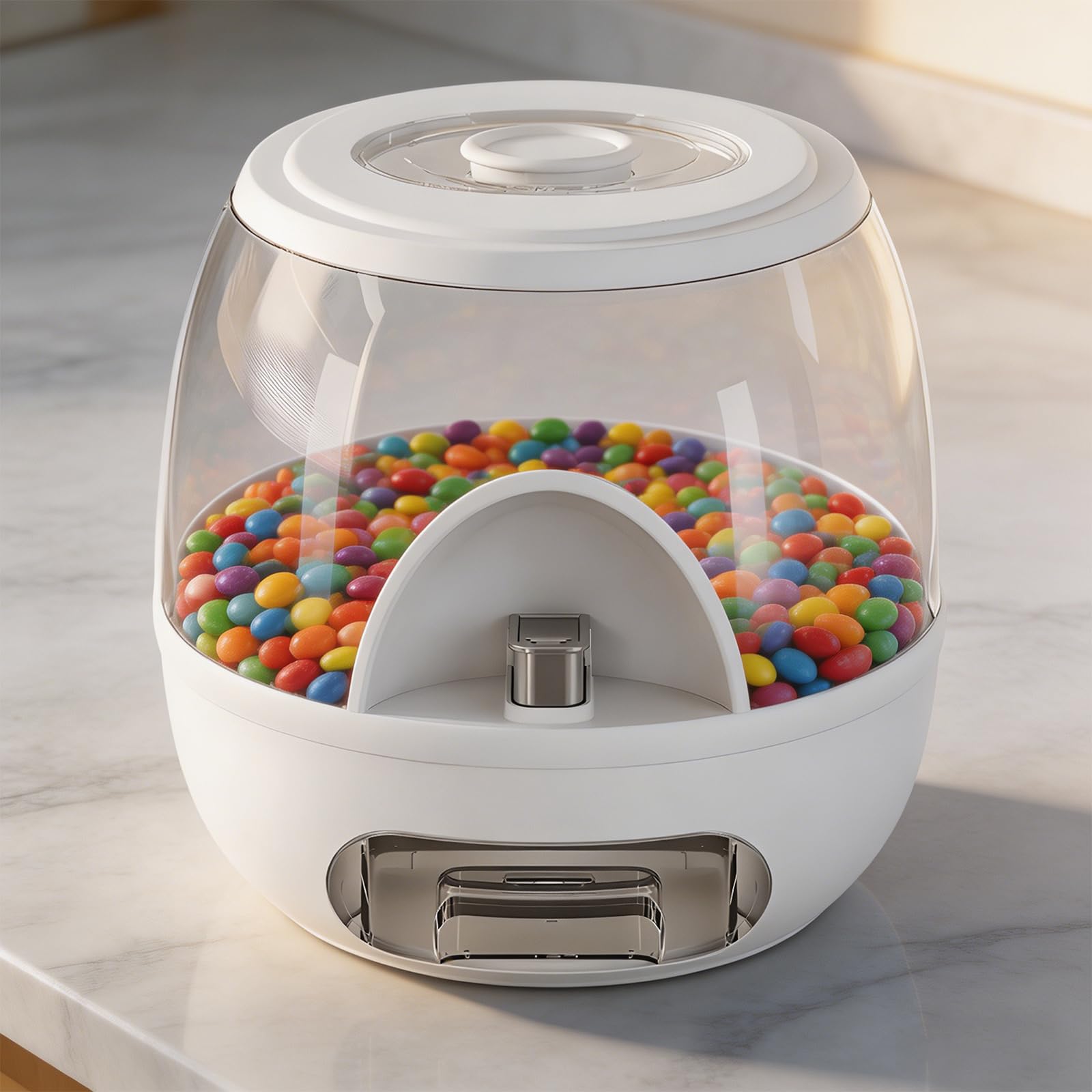 Contenitore per riso, contenitore ermetico per cereali, riso, noci, fagioli | Materiale per uso alimentare, bianco