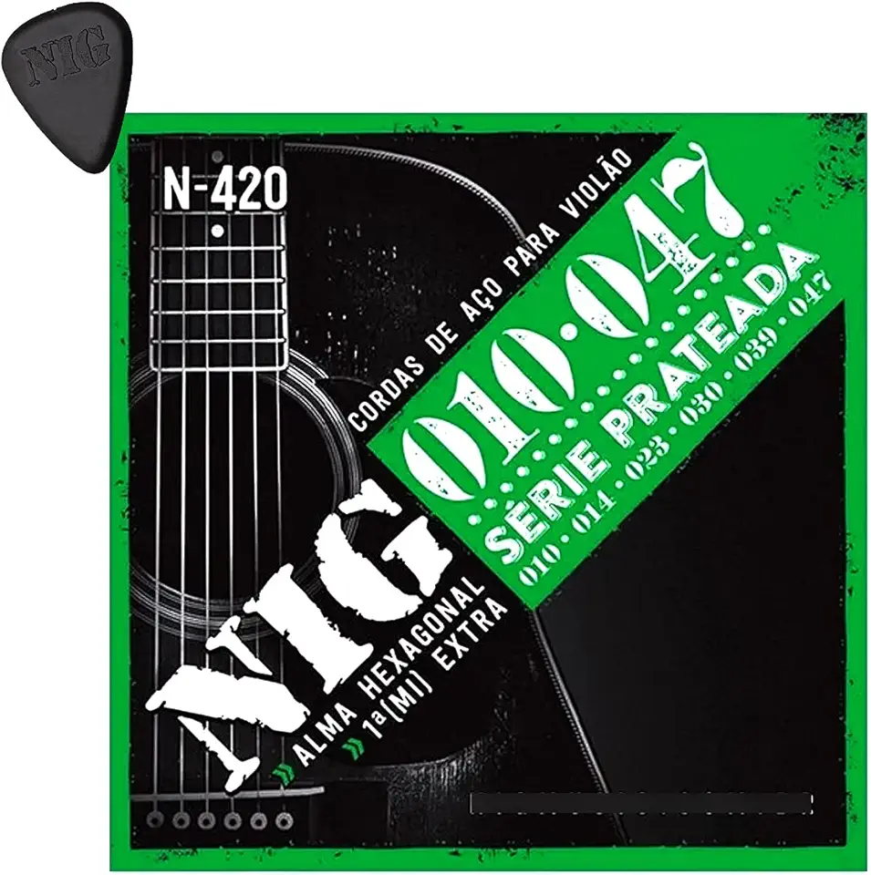 Encordoamento Para Violão Aço 6 Cordas Nig 010/047 N420