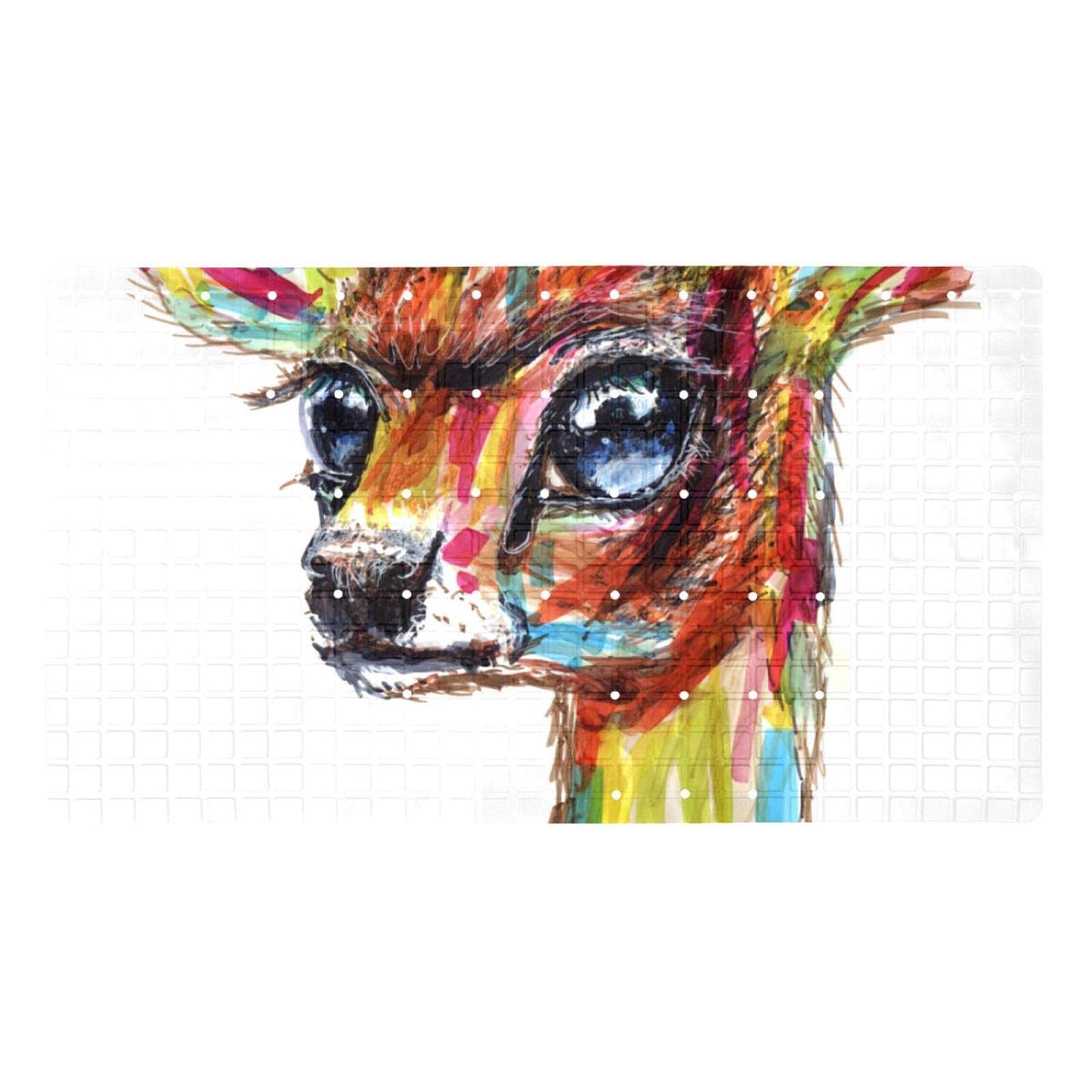 Tapis de douche doux girafe aquarelle pour bain enfant ludique et sécurisé