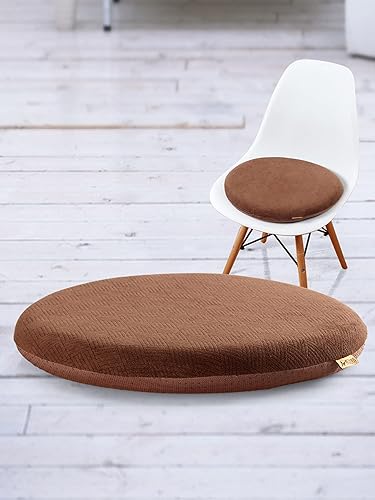 Miniatura 3 de Cojín redondo para sillas de patio, almohadilla de espuma viscoelástica antideslizante, cojín redondo para taburete, transpirable, comodidad y