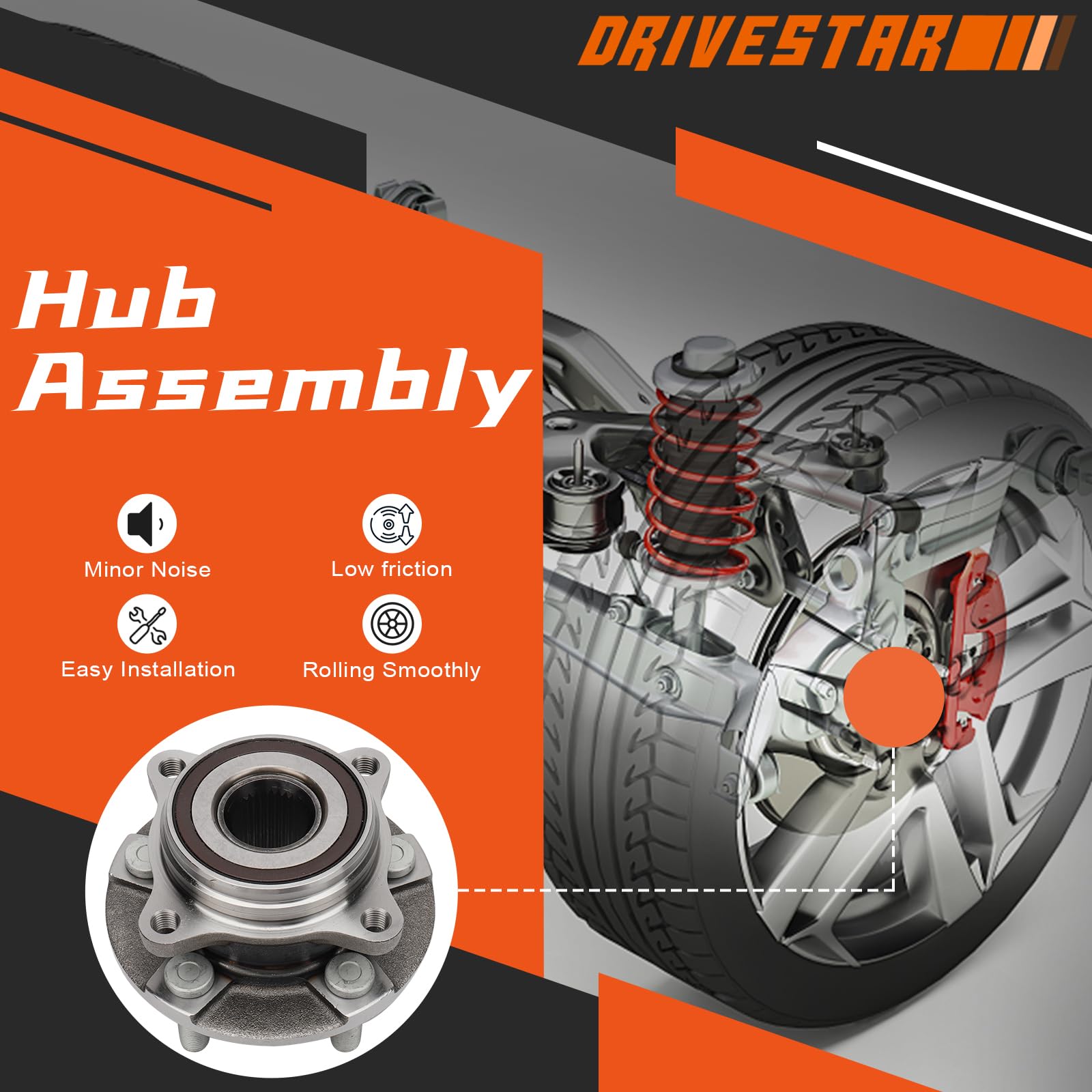 Moyeu De Roue Droit Ford Mustang 6 (2020) 5.0 V8 – Référence FR3C-3107-A, Occasion