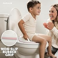 Vista 3 de Jool Baby Asiento de entrenamiento para ir al baño para niños y niñas con asas, se adapta a inodoros redondos y ovalados, antideslizante