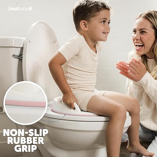 Vista 21 de Jool Baby Products - Asiento de entrenamiento para ir al baño con asas para niños y niñas, se adapta a inodoros redondos y ovalados, antideslizante