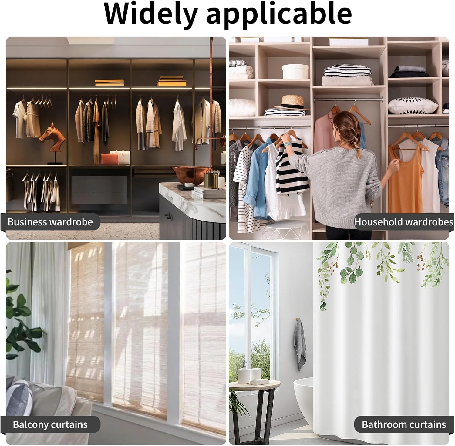 12 Pcs Silver Oval Closet Rod End Supports 15mm x 30mm Heavy-Duty Wardrobe Brackets Metal Rod Holders，Closet Pole Socket with Rear Facing 6.5mm Pins