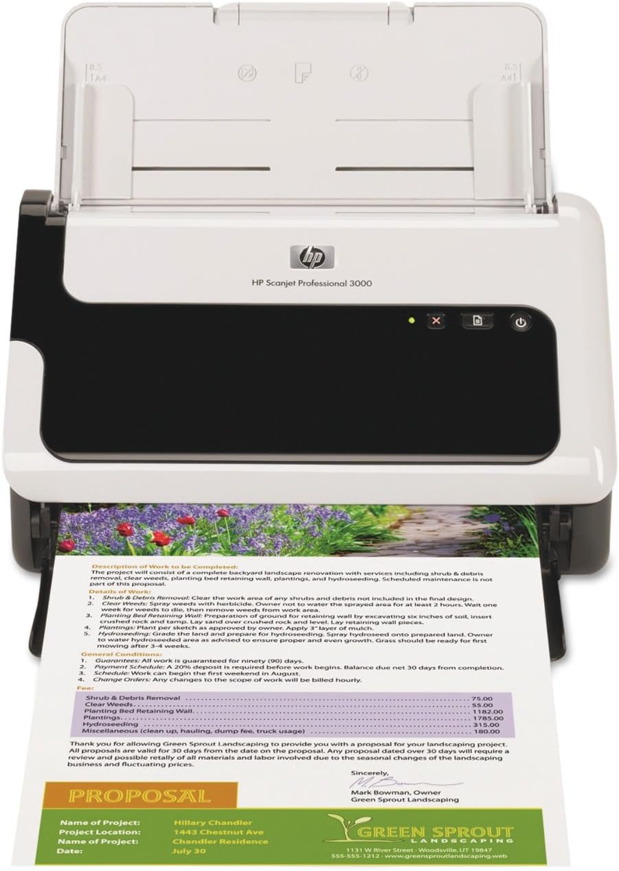 HP Scanjet Pro 3000 s2 Sheet-feed Scanner, (L2737A)