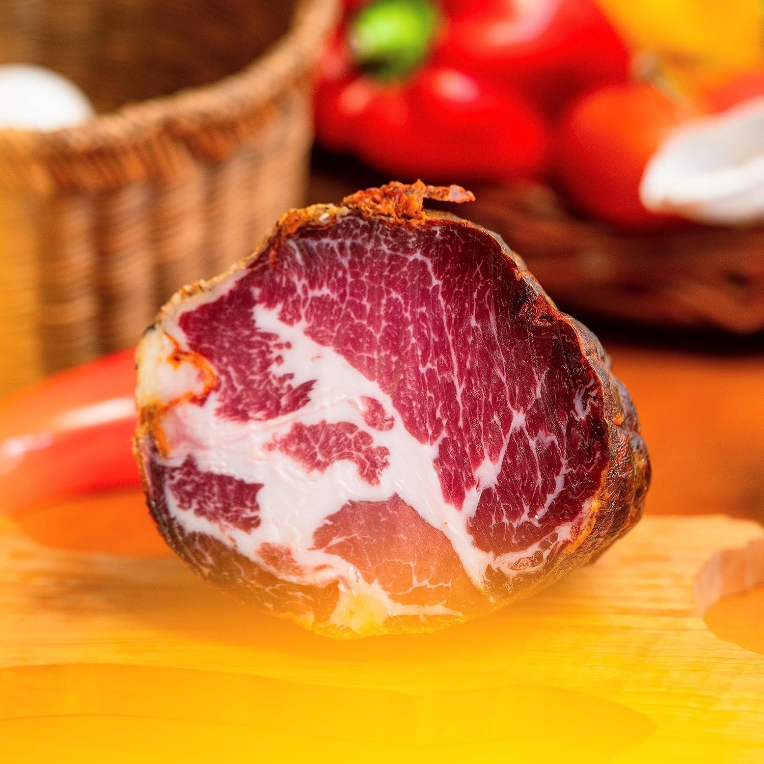 Coppa Calabraise de 500g - Charcuteries Artisanales De Calabre, Idéale Pour Sandwich, Entrées, Apéritifs - À TRANCHER - Sous Vide