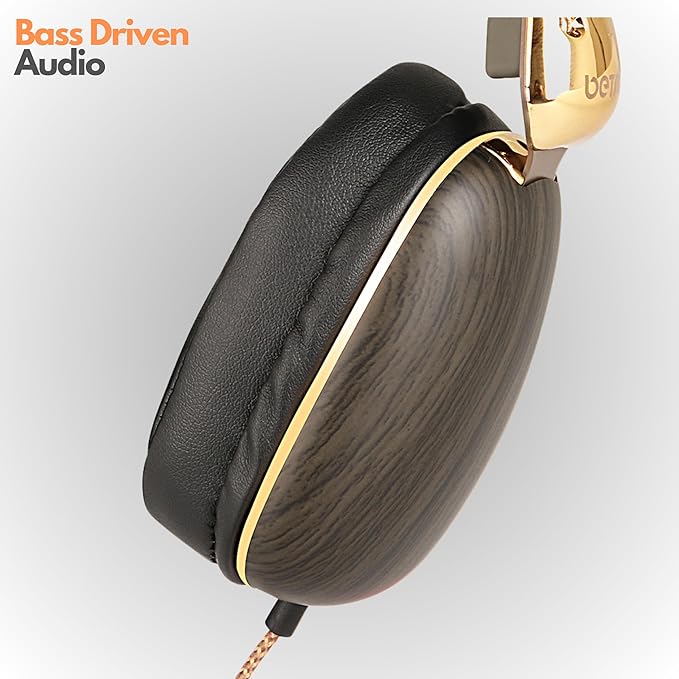 Betron HD1000 Wired Over-Ear Headphones with Powerful Bass, Lightweight Design for PC, Laptop, Phone, 3.5mm Jack