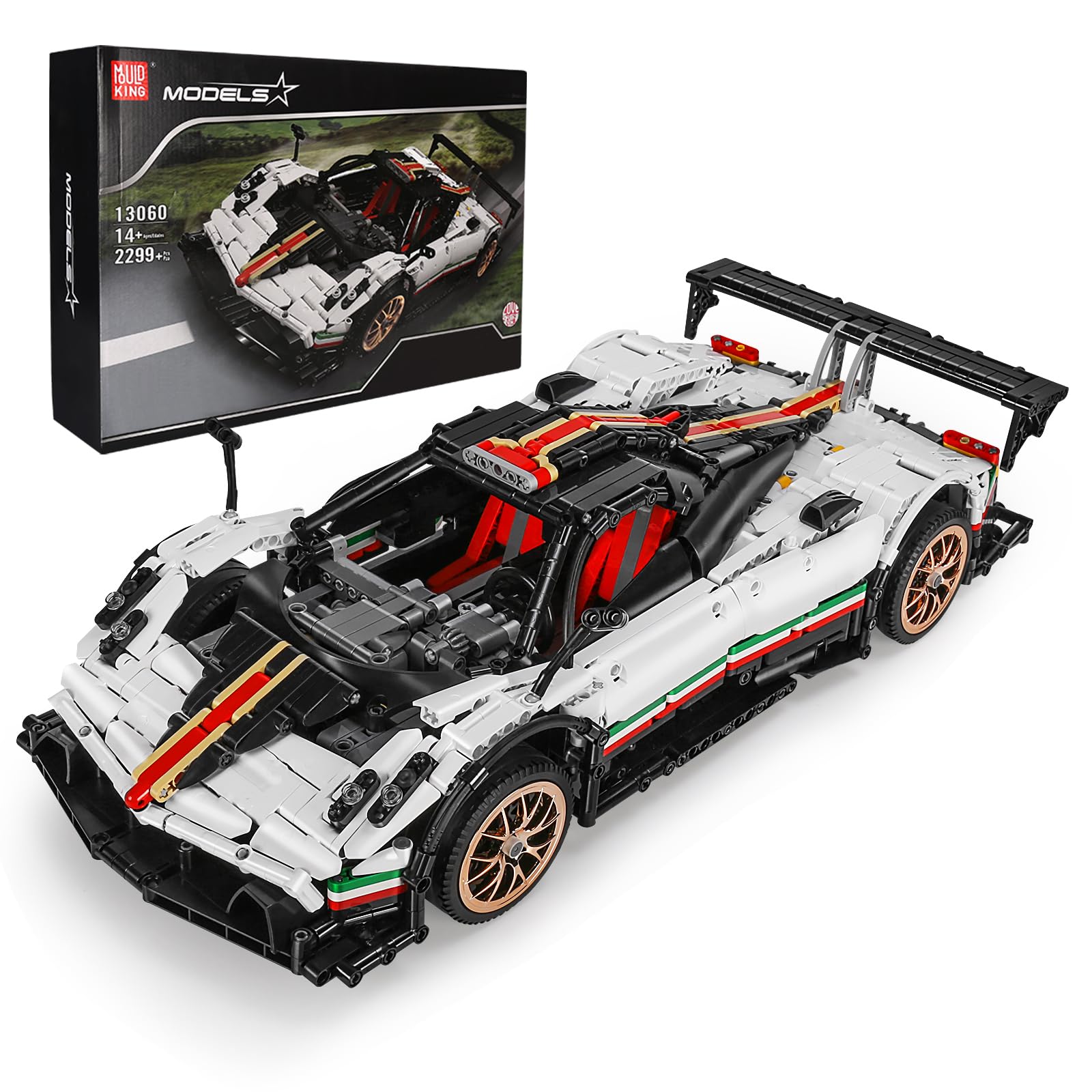 Mould King 10202 Kit Motore V12 Con Funzione Shift - 1260 Pezzi Per Adulti - Modello Da Costruzione Con Motore Elettrico