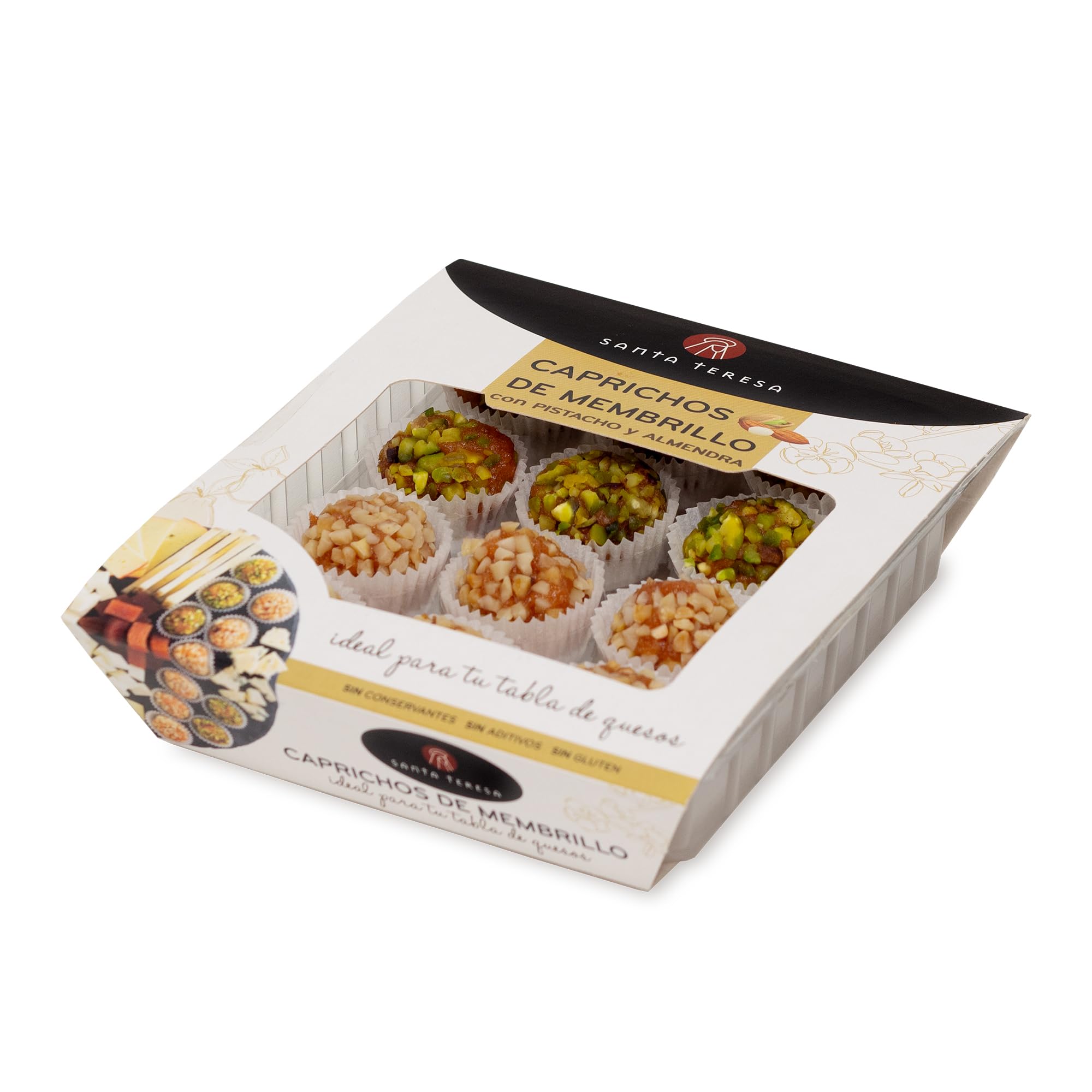 Santa Teresa Caprichos de Membrillo Bocaditos Membrillo con Pistacho y Almendra Tostada 120g