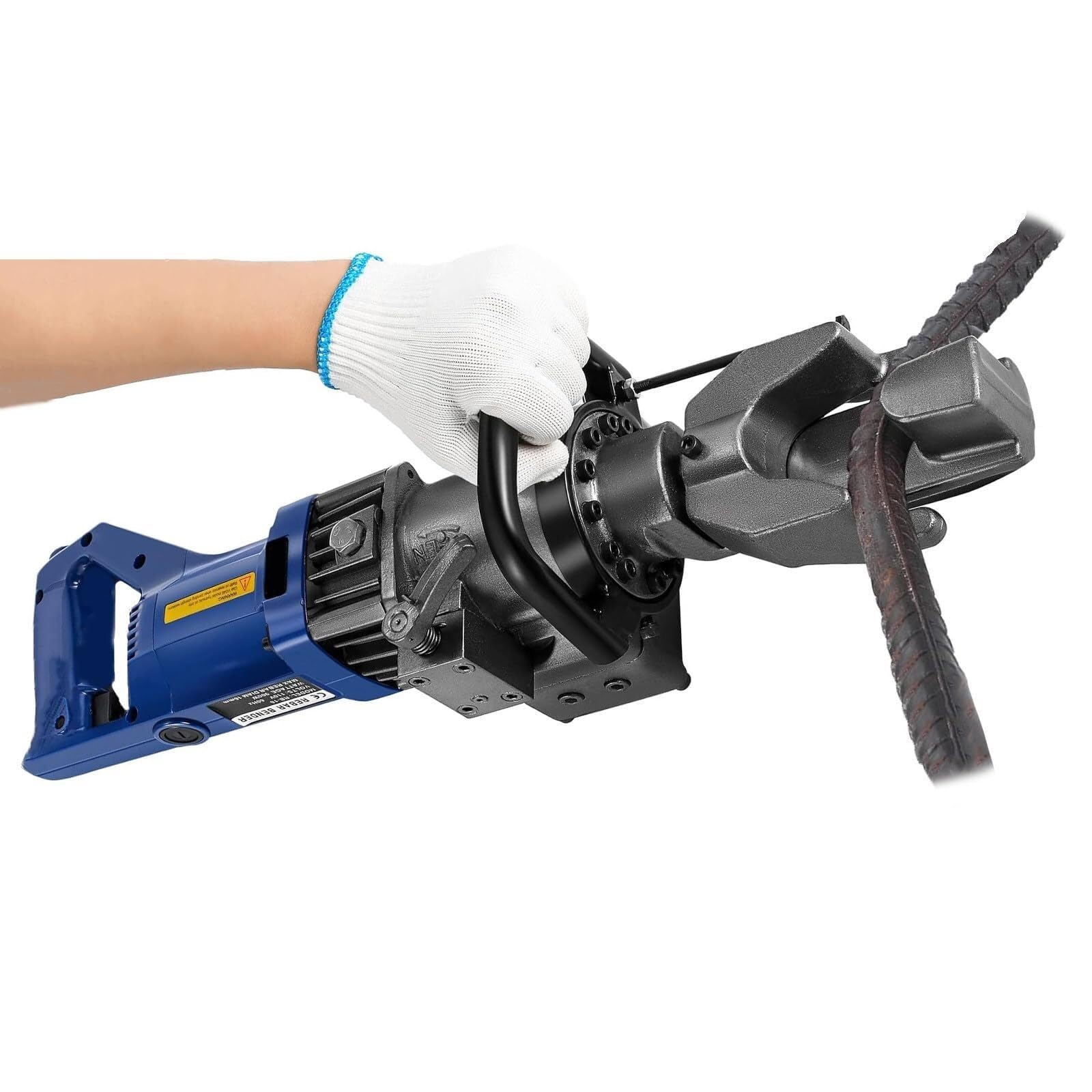 Curvatrice elettrica per barre d'armatura 900W, macchina idraulica per piegare barre d'armatura da 5/8 di pollice #5 16 mm, angolo di piegatura da 0° a 130° in 5 secondi con bullone di posizionament
