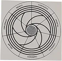 Placa Radiestesia Radiônica 17x17 Cm - EQUILÍBRIO DOS CHAKRAS